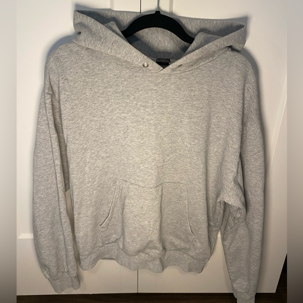 TNA Pure Fleece Boyfriend Heather Gray Hoodie
